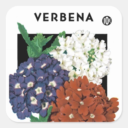 Verbena Seed Packet Label