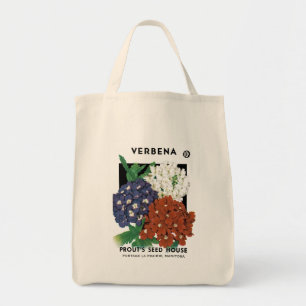 Verbena Seed Packet Label Tote Bag