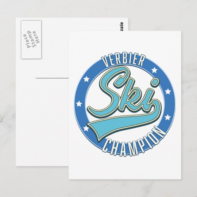 Verbier Ski Champion Postcard (Front/Back)