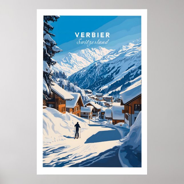 Verbier Ski Print Switzerland 1 (Front)