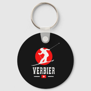 Verbier Ski Resort Alps Swiss Mountains Switzerlan Keychain