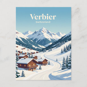 Verbier Switzerland Postcard