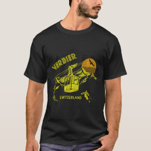 Verbier Switzerland Retro Skiing Tee 