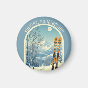 Verbier Switzerland Schweiz 4 Vallées ski Magnet