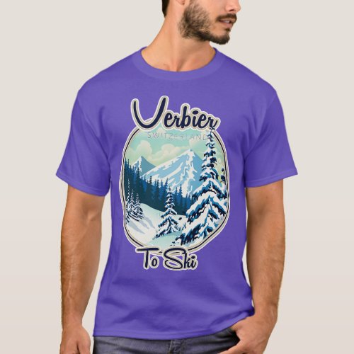 Verbier Switzerland Ski travel T_Shirt