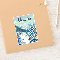 Verbier Switzerland Travel poster