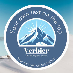 Verbier Val de Bagnes switzerland ski vacation  Sticker