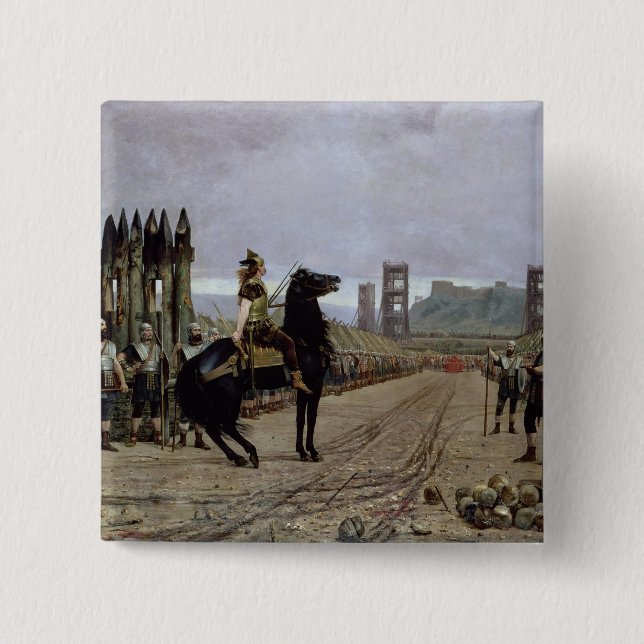 Vercingetorix  before Caesar, 52 BC, 1886 Button (Front)