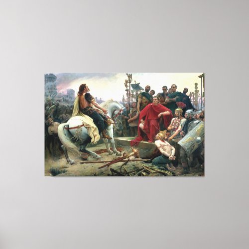 Vercingetorix Throws Down His Arms At The Feet Of  Canvas Print