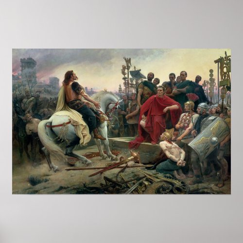 Vercingetorix Throws Down his Arms Poster