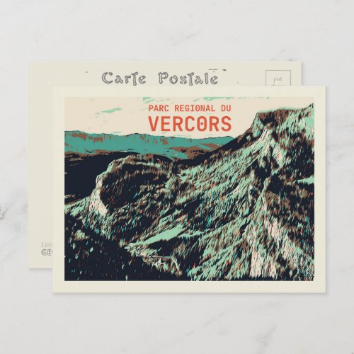 Vercors regional park Alps mountains France Postcard