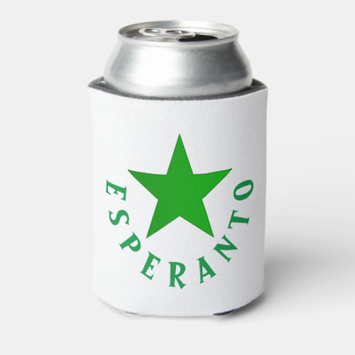 Verda Stelo Esperanto Star Can Cooler