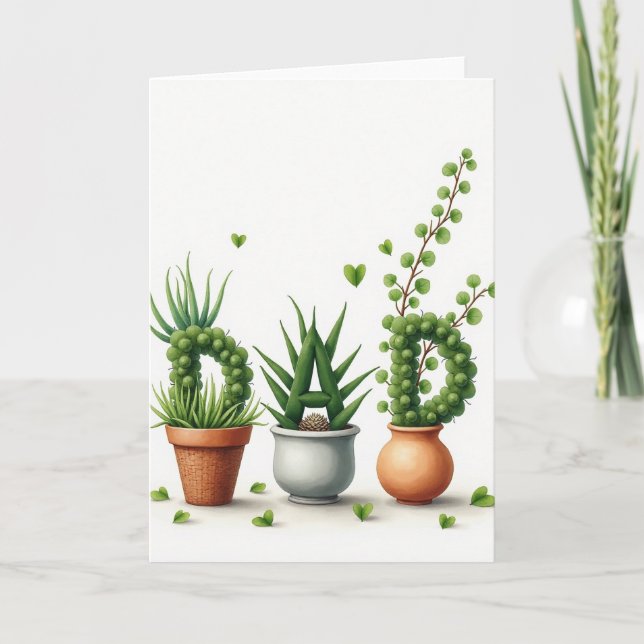 Verdant Alphabet Fathers Day Card (Front)
