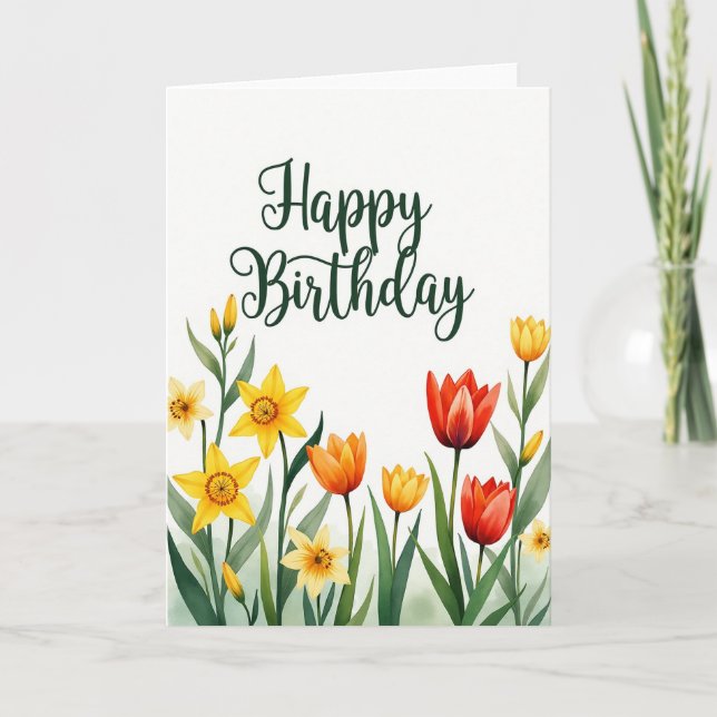Verdant Art Birthday Card (Front)