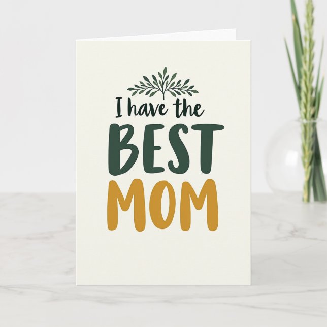 Verdant Best Mom Mothers Day Card (Front)