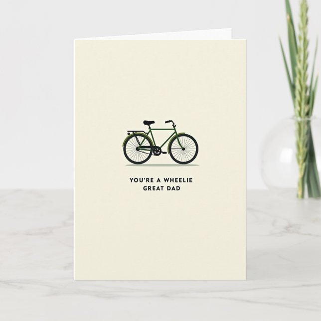 Verdant Bicycle Fathers Day Card (Front)