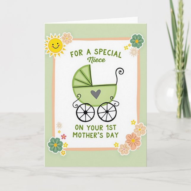 Verdant Carriage Mothers Day Card (Front)