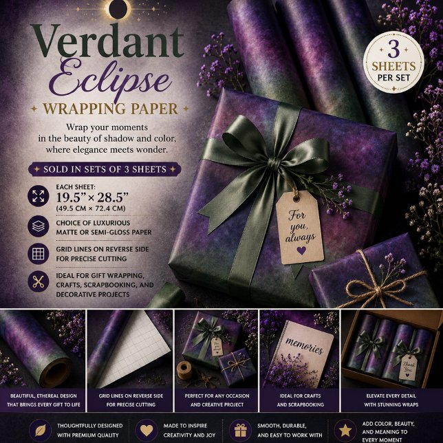 Verdant Eclipse Wrapping Paper Sheets (Creator Uploaded)