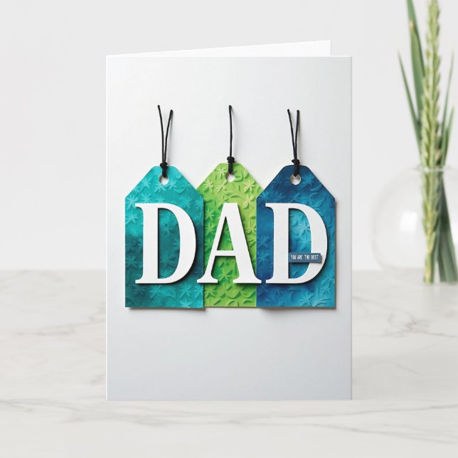 Verdant Fathers Day Banner Card (Front)