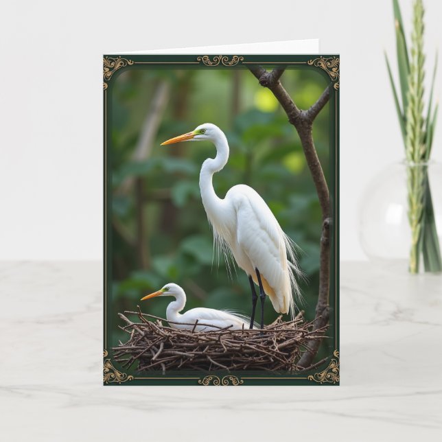 Verdant Fathers Day Birds Card (Front)