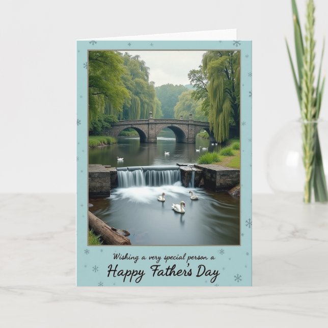 Verdant Fathers Day Bridge Card (Front)
