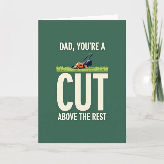 Verdant Fathers Day Cut Above Card (Front)