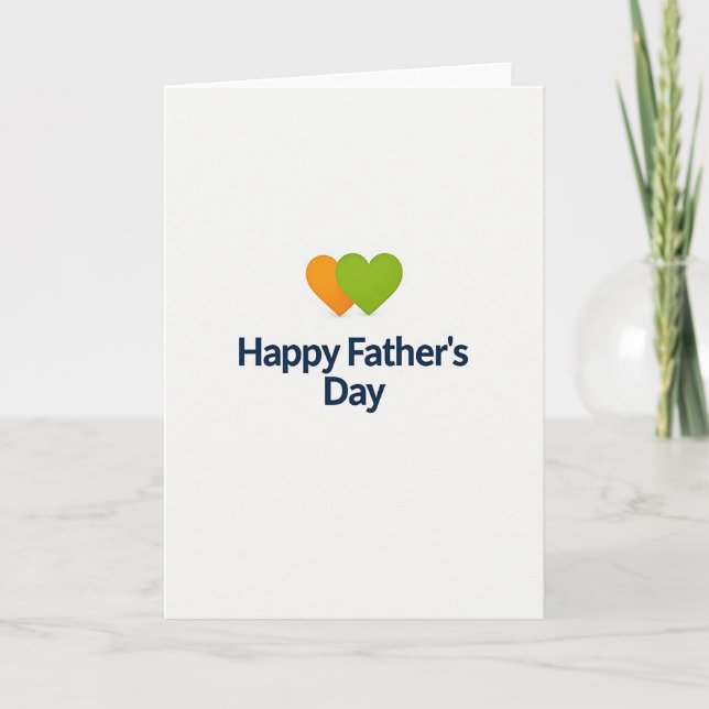 Verdant Fathers Day Heart Card (Front)