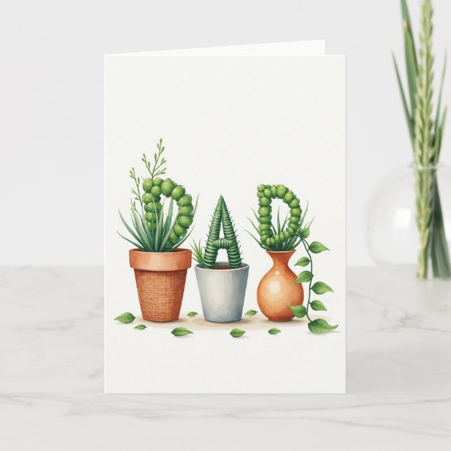 Verdant Fathers Day Letter Card (Front)