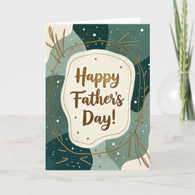 Verdant Fathers Day Message Card (Front)