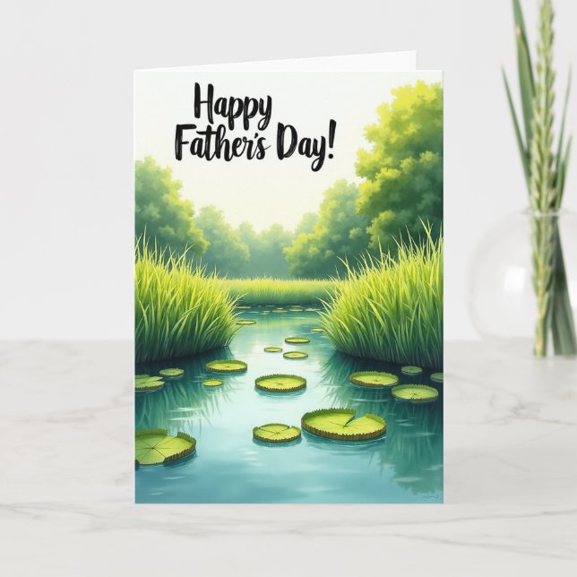 Verdant Fathers Day River Card (Front)