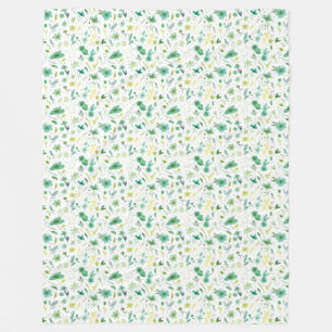 Verdant Flowers Cozy Blanket