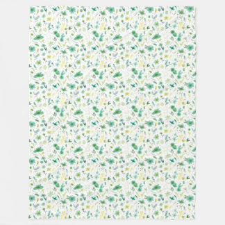 Verdant Flowers Cozy Blanket