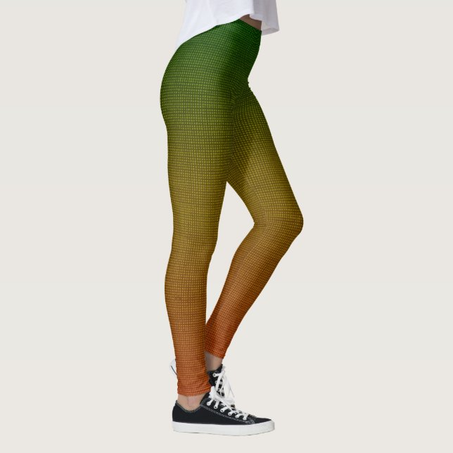 Verdant Forest Blend: Fabric Texture Leggings (Right)