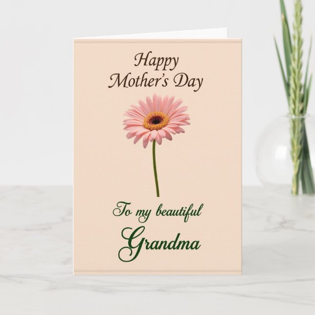 Verdant Grandmas Day Love Card (Front)