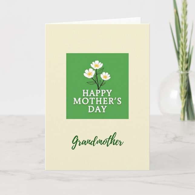 Verdant Grandmothers Day Card (Front)