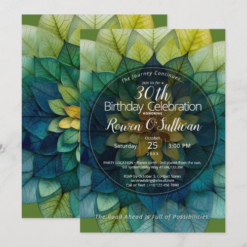 Verdant Harmony | Mandala of Leaves Invitation