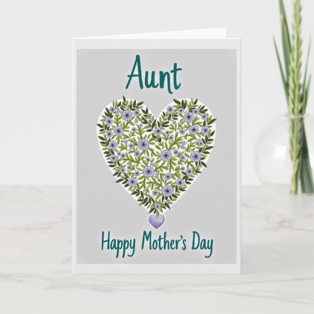 Verdant Heart Aunts Day Card (Front)