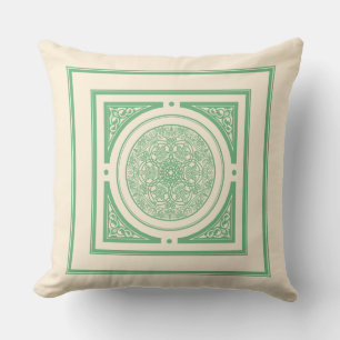 Verdant Oasis Floral Throw Pillow