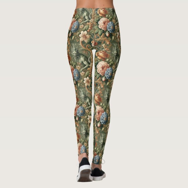 Verdant’s Wrath – Gothic Victorian  Leggings (Back)