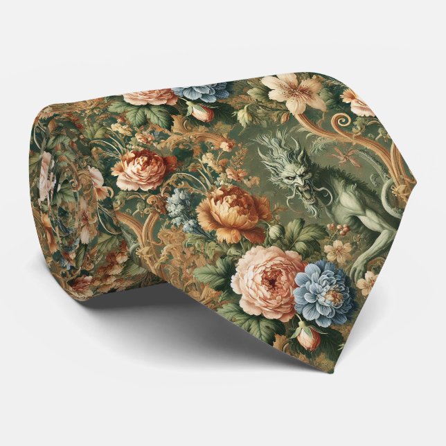Verdant’s Wrath – Gothic Victorian  Neck Tie (Rolled)