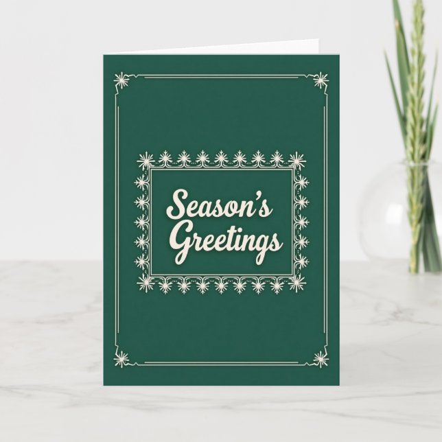Verdant Script Christmas Card (Front)
