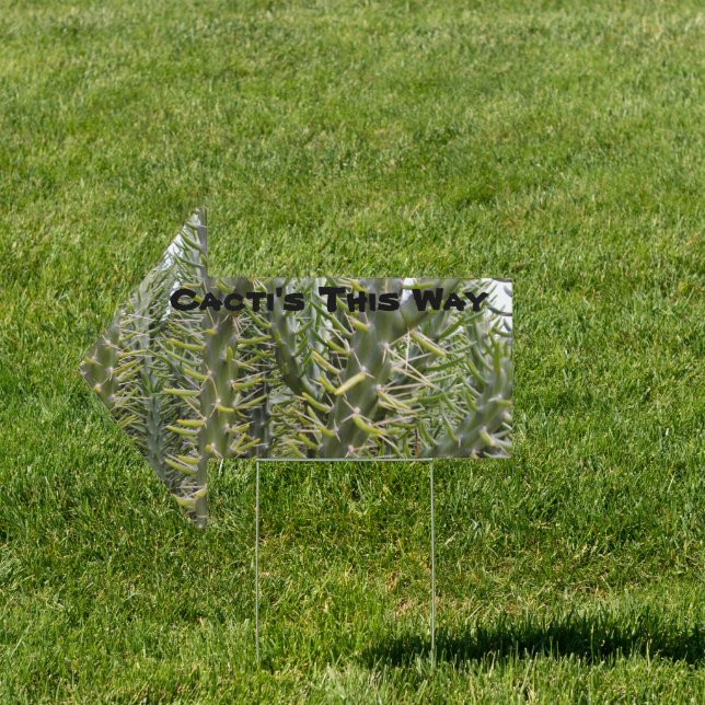 "Verdant Sentinels: The Prickly Majesty of Cactus  Sign (Insitu)