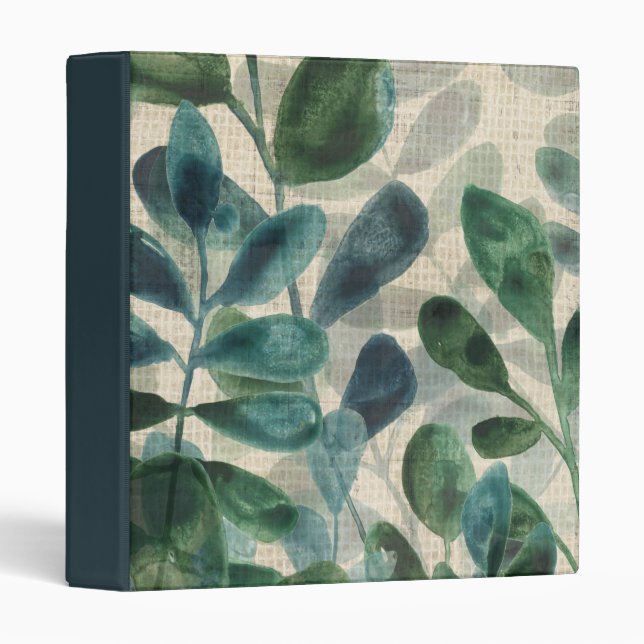 Verdant Sophistication - Tropical Leaves 3 Ring Binder (Front/Spine)