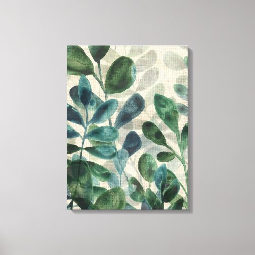 Verdant Sophistication _ Tropical Leaves Canvas Print