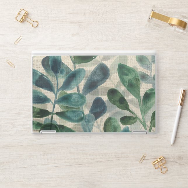 Verdant Sophistication - Tropical Leaves HP Laptop Skin (Desk)