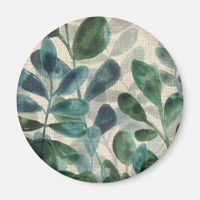 Verdant Sophistication - Tropical Leaves Magnet (Front)