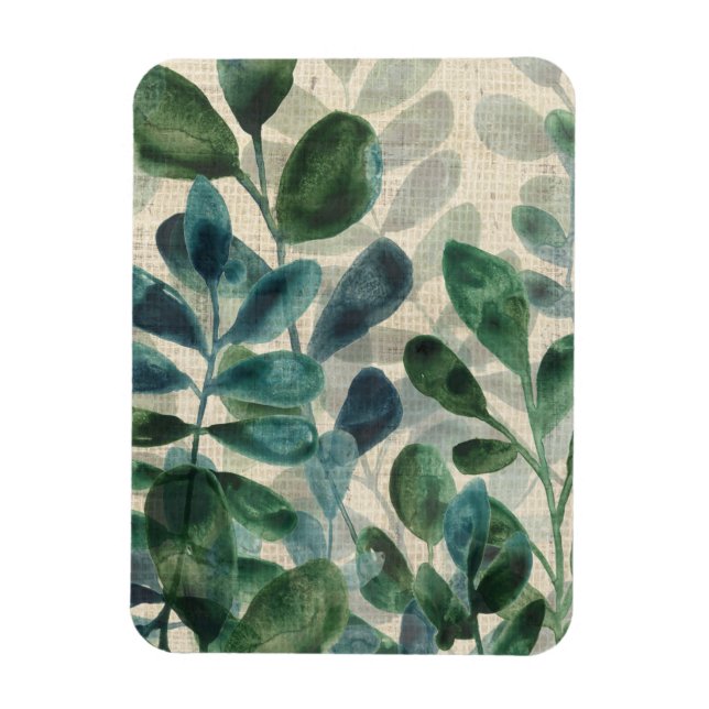 Verdant Sophistication - Tropical Leaves Magnet (Vertical)