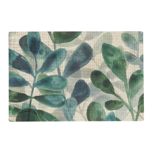 Verdant Sophistication - Tropical Leaves Placemat (Front)
