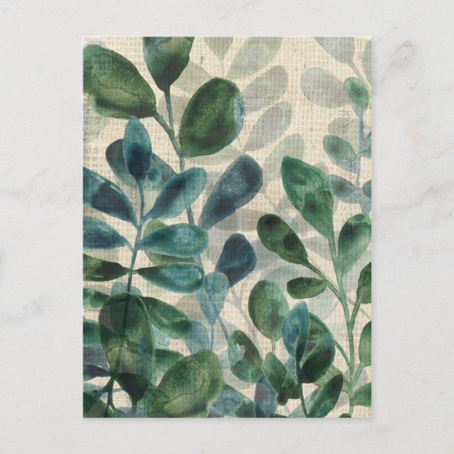 Verdant Sophistication - Tropical Leaves Postcard (Front)