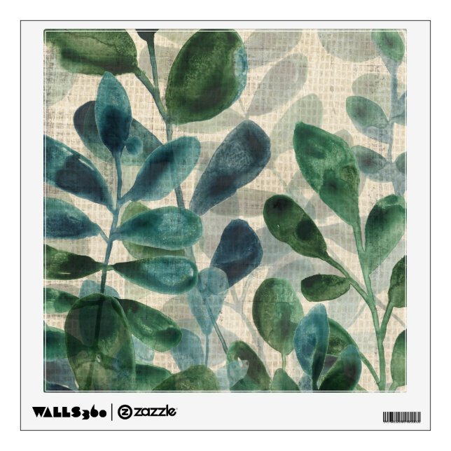 Verdant Sophistication - Tropical Leaves Wall Decal (Front)